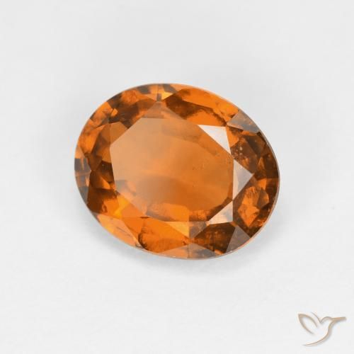 Grenat Hessonite Orange jaunâtre naturelle ovale, 2.03 ct, VS