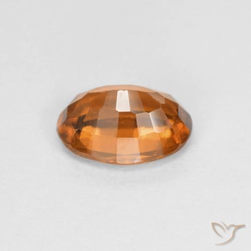 Grenat Hessonite Orange foncé naturelle ovale, 0.83 ct, VS