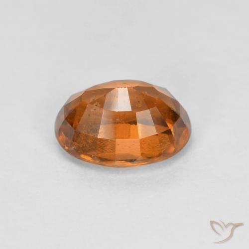 Grenat Hessonite Orange foncé naturelle ovale, 1.25 ct, VS