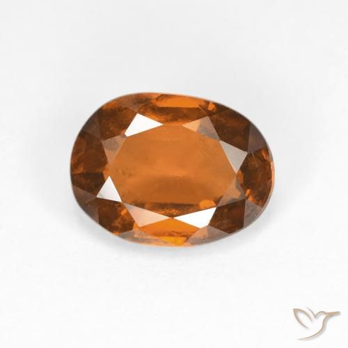 Grenat Hessonite Orange moyen-foncé naturelle ovale, 2.02 ct, VS