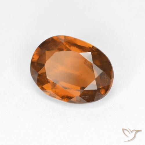 Grenat Hessonite Orange moyen-foncé naturelle ovale, 2.02 ct, VS