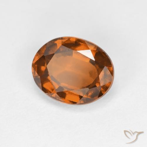 Grenat Hessonite Orange moyen naturelle ovale, 1.78 ct, VS
