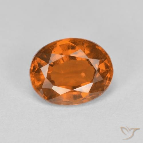 1.67ct Naturel Orange moyen-foncé Grenat Hessonite, ovale, VS