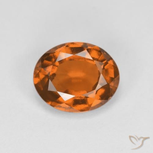 1.99ct Naturel Orange moyen-foncé Grenat Hessonite, ovale, VS