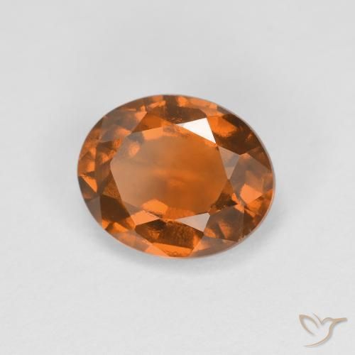 Grenat Hessonite Orange moyen-foncé naturelle ovale, 1.99 ct, VS
