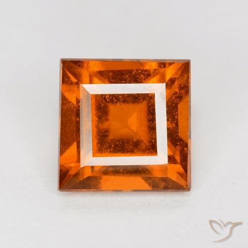 1.70ct Naturel Orange foncé Grenat Hessonite, Carré, VS