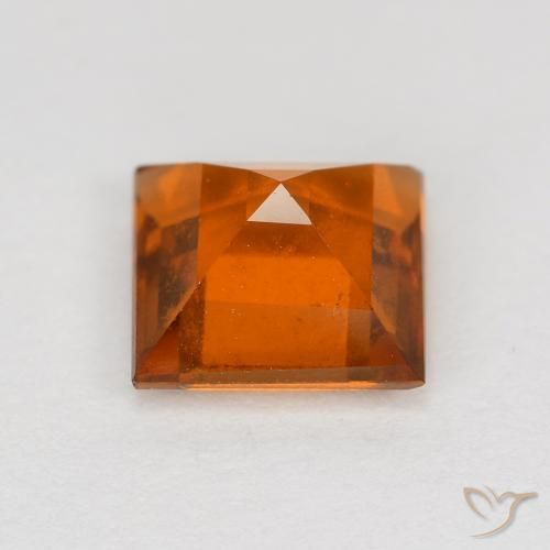 Grenat Hessonite Orange foncé naturelle Carré, 1.70 ct, VS