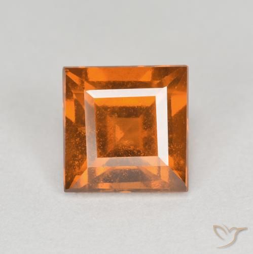 1.18ct Naturel Orange foncé Grenat Hessonite, Carré, VS
