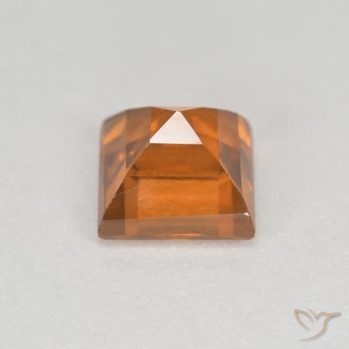 Grenat Hessonite Orange moyen naturelle Carré, 1.48 ct, VS