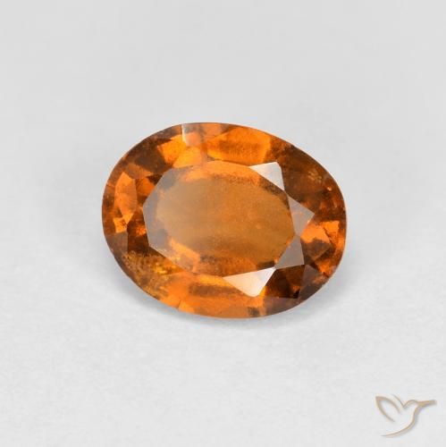 Grenat Hessonite Orange moyen naturelle ovale, 1.27 ct, VS