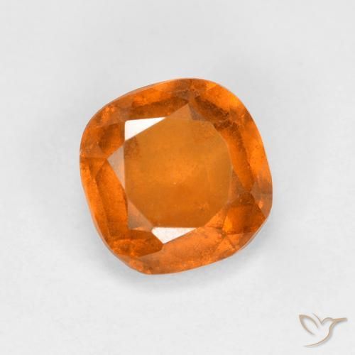 Grenat Hessonite Orange moyen naturelle Coussin, 1.19 ct, VS