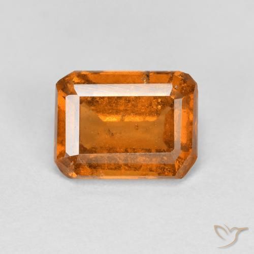 1.74ct Naturel Orange moyen Grenat Hessonite, Taille émeraude, VS