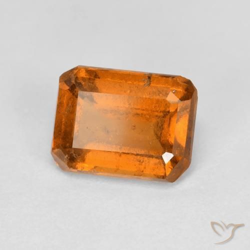 Grenat Hessonite Orange moyen naturelle Octogone / coupe Émeraude, 1.74 ct, VS