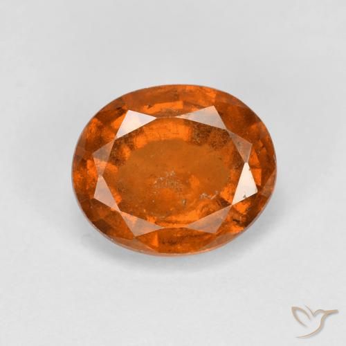 Grenat Hessonite Orange moyen naturelle ovale, 2.25 ct, VS