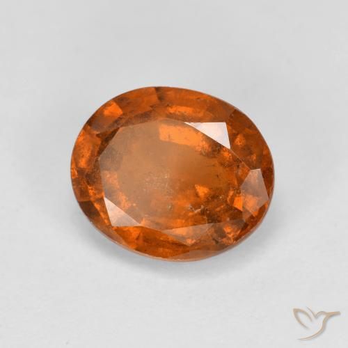 Grenat Hessonite Orange moyen naturelle ovale, 2.25 ct, VS
