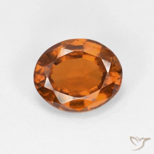 2.00ct Naturel Orange foncé Grenat Hessonite, ovale, VS