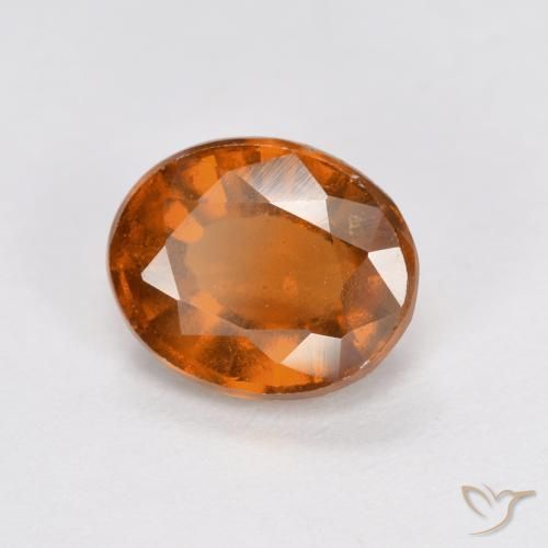 Grenat Hessonite Orange moyen-foncé naturelle ovale, 1.83 ct, VS