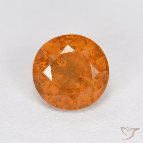 Grenat Hessonite Orange rougeâtre naturelle Tour, 1.03 ct, VS