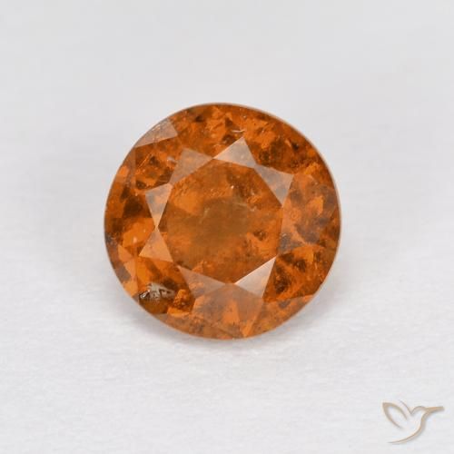 0.96ct Naturel Orange foncé Grenat Hessonite, Tour, VS