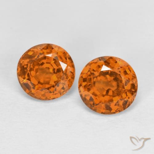 Achetez naturel 1.78ct Orange moyen Grenat Hessonite gems, Coupe roude, En provenance Sri Lanka chez GemSelect. En stock, livraison internationale!
