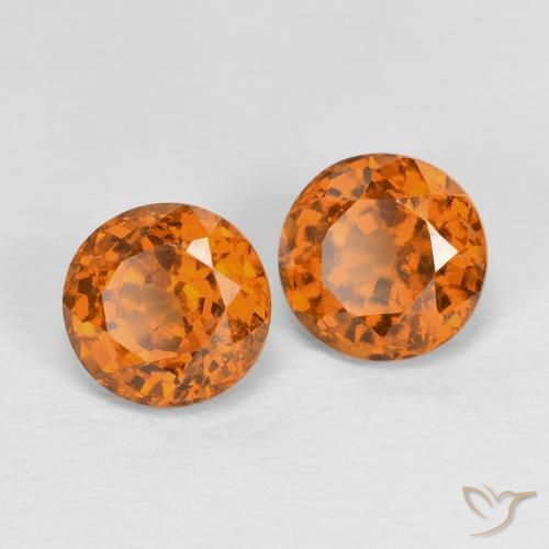 Achetez naturel 1.78ct Orange moyen Grenat Hessonite gems, Coupe roude, En provenance Sri Lanka chez GemSelect. En stock, livraison internationale!