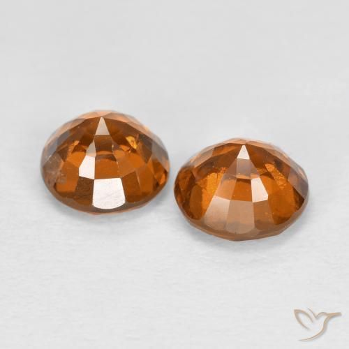 Achetez naturel 1.78ct Orange moyen Grenat Hessonite gems, Coupe roude, En provenance Sri Lanka chez GemSelect. En stock, livraison internationale!