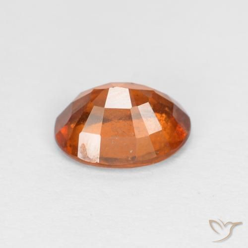 Grenat Hessonite Orange foncé naturelle ovale, 1.24 ct, VS