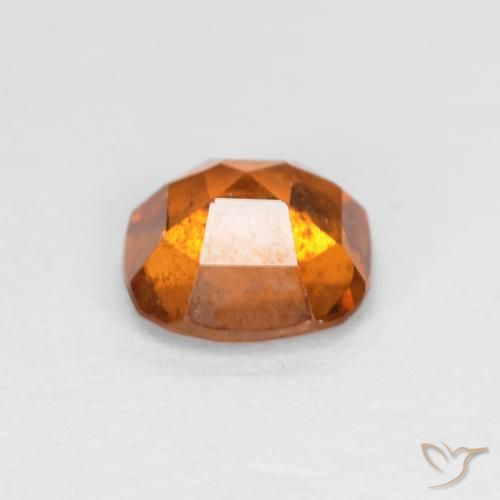 Grenat Hessonite Orange foncé naturelle Coussin, 1.13 ct, VS