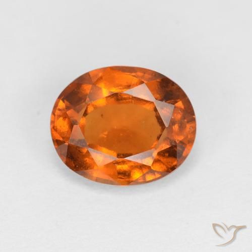 1.45ct Naturel Medium Dark-Orange Grenat Hessonite, ovale, VS
