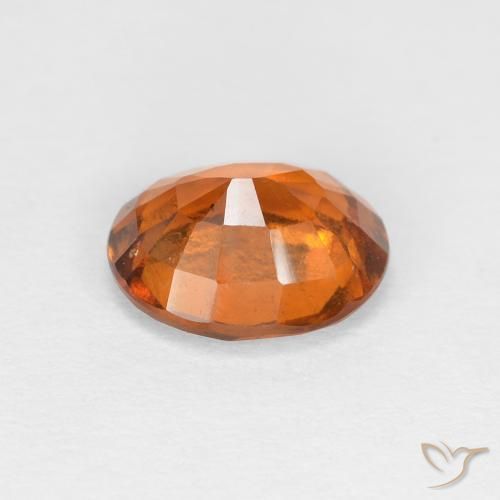 Grenat Hessonite Medium Dark-Orange naturelle ovale, 1.45 ct, VS