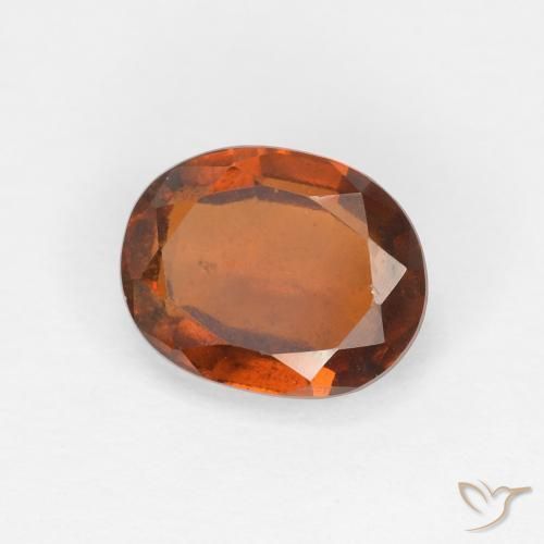 Grenat Hessonite Orange foncé naturelle ovale, 1.59 ct, VS