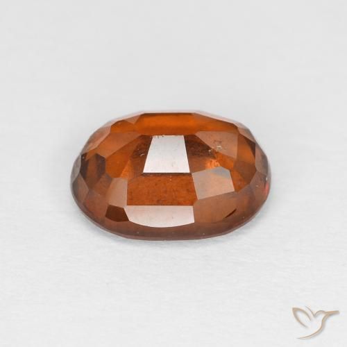 Grenat Hessonite Orange foncé naturelle ovale, 1.59 ct, VS