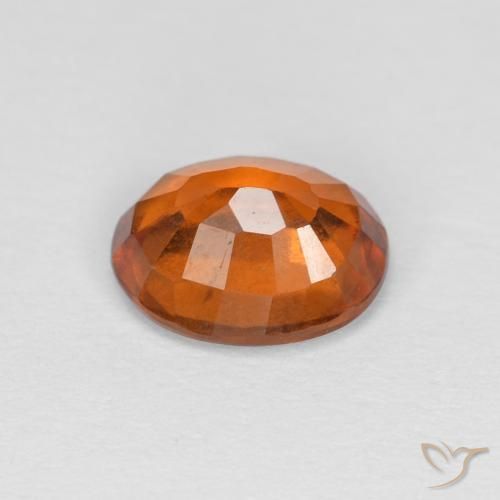 Grenat Hessonite Orange foncé naturelle ovale, 1.38 ct, VS