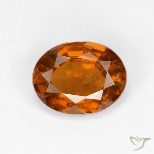 2.05ct Naturel Medium Dark-Orange Grenat Hessonite, ovale, VS-SI