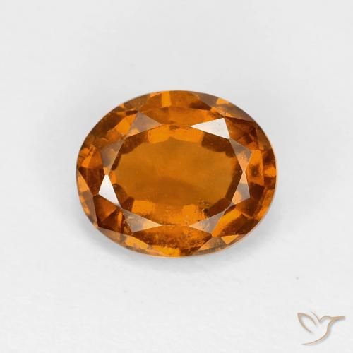 1.57ct Naturel Orange jaunâtre Grenat Hessonite, ovale, VS-SI