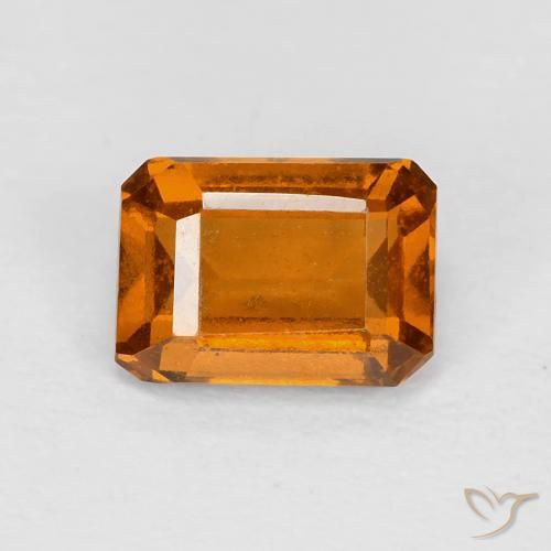 1.29ct Naturel Orange jaunâtre Grenat Hessonite, Taille émeraude, VS