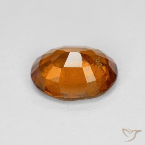 Grenat Hessonite Medium Dark-Orange naturelle ovale, 2.35 ct, VS