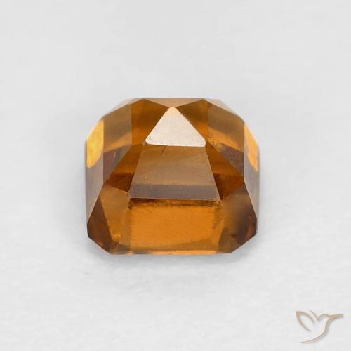 Grenat Hessonite Orange jaunâtre naturelle Octogone / coupe Émeraude, 1.01 ct, VS
