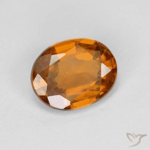Grenat Hessonite Orange moyen naturelle ovale, 1.75 ct, VS