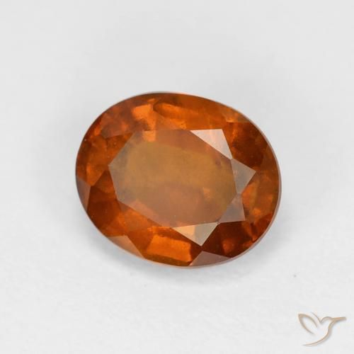 Grenat Hessonite Orange foncé naturelle ovale, 2.16 ct, VS