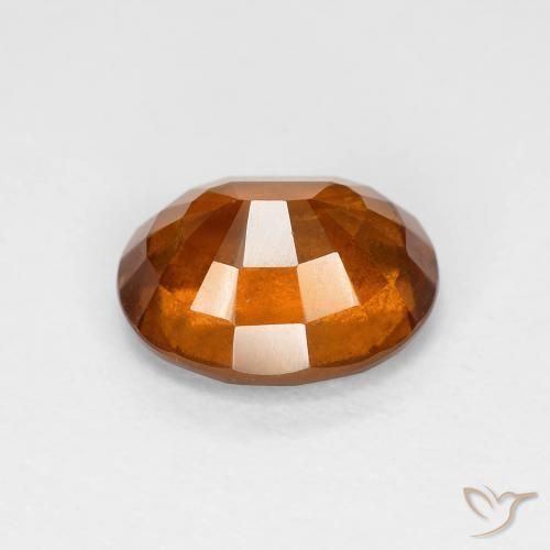 Grenat Hessonite Orange foncé naturelle ovale, 2.16 ct, VS