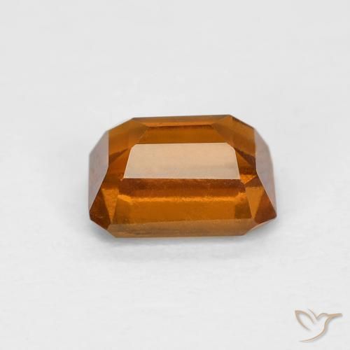 Grenat Hessonite Orange foncé naturelle Octogone / coupe Émeraude, 1.40 ct, VS