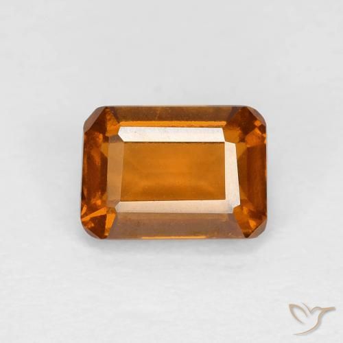 1.38ct Naturel Orange jaunâtre Grenat Hessonite, Taille émeraude, VVS-VS