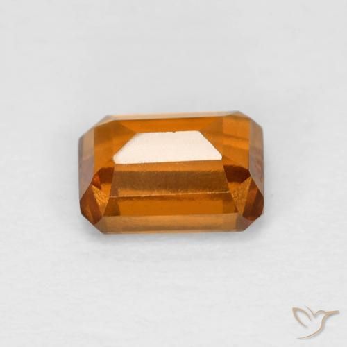 Grenat Hessonite Orange jaunâtre naturelle Octogone / coupe Émeraude, 1.38 ct, VVS-VS