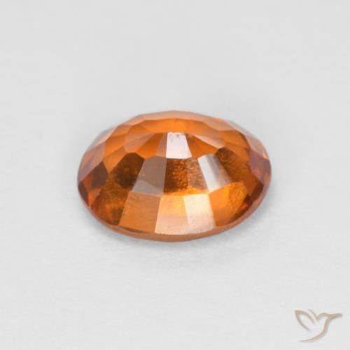 Grenat Hessonite Medium Dark-Orange naturelle ovale, 1.34 ct, VS