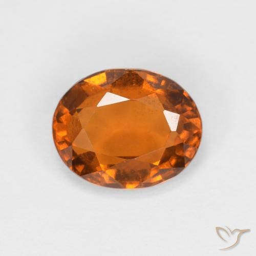 1.57ct Naturel Medium Dark-Orange Grenat Hessonite, ovale, VS