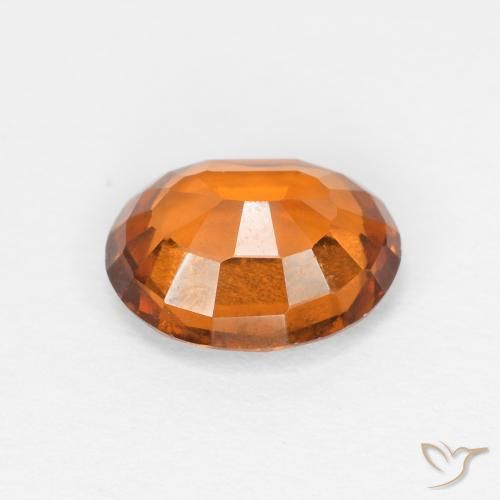 Grenat Hessonite Medium Dark-Orange naturelle ovale, 1.57 ct, VS