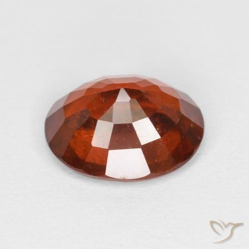 Grenat Hessonite Rouge moyen naturelle ovale, 2.05 ct, VS