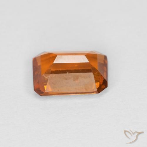 Grenat Hessonite Orange foncé naturelle Octogone / coupe Émeraude, 1.11 ct, VS