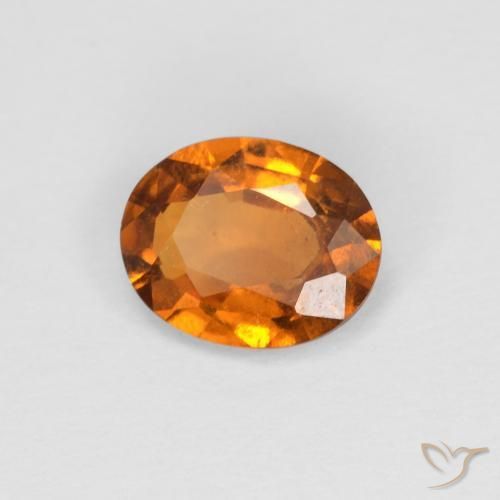 Grenat Hessonite Orange moyen naturelle ovale, 0.90 ct, VS